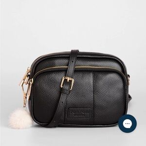 Pompom London Original Bag Black Leather Silver Hardware